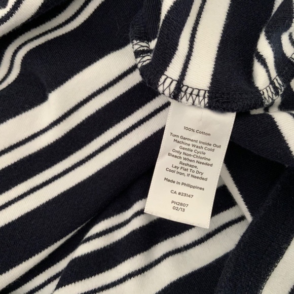Talbots navy striped medium sized dress. - Picture 3 of 4